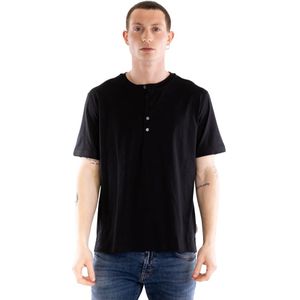 Paolo Pecora, Heren, Tops, Zwart, Maat: M Katoen,