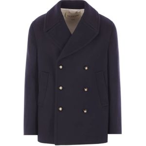 Valentino, Heren, Jassen, Blauw, Maat: XS Wol,