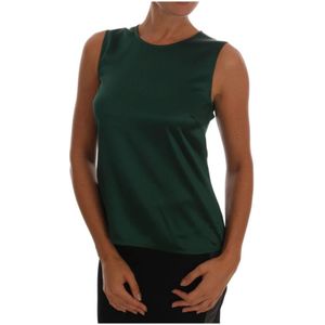 Dolce & Gabbana, Dames, Tops, Groen, Maat: XS Zijde,