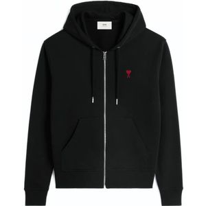 Ami Paris, Heren, Sweatshirts & Hoodies, Zwart, Maat: 2XL Katoen,