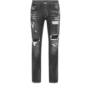 Philipp Plein, Heren, Jeans, Zwart, Maat: W31 Denim,