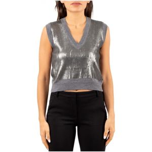 Alpha Industries, Dames, Tops, Grijs, Maat: XL