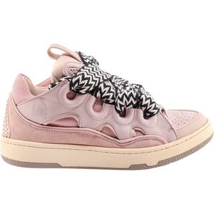 Lanvin Iconische Crub Suède Leren Sneakers , Pink , Dames , Maat: 38 EU