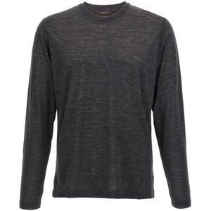 Zanone, Heren, Tops, Grijs, Maat: M Wol,