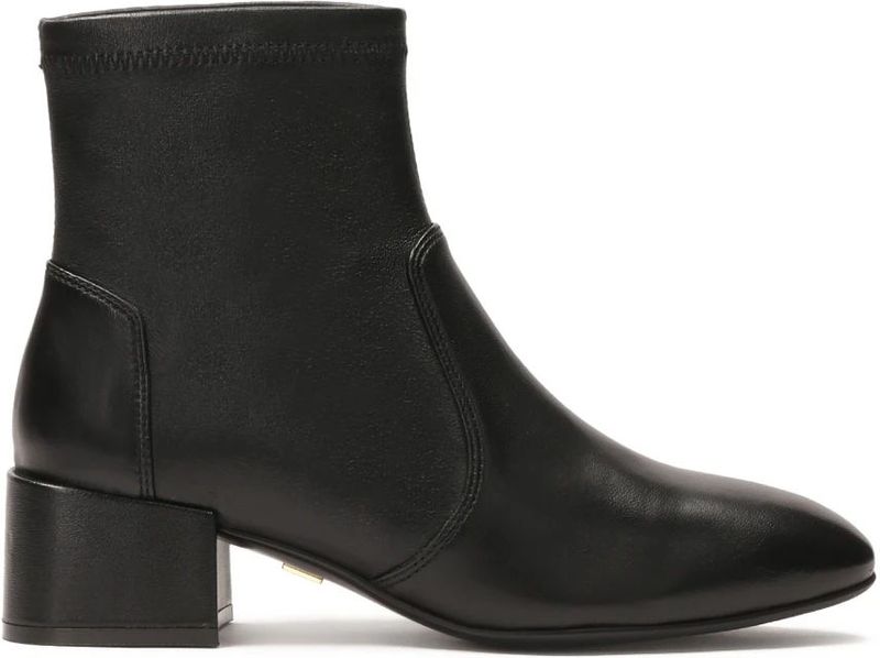 Kazar - Enkellaarsjes - Zwart - Leer - Blokhak