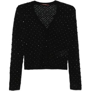 Max Mara Studio, Dames, Truien, Zwart, Maat: M Wol,