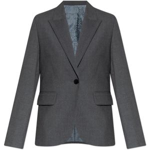 Zadig & Voltaire, Dames, Jassen, Grijs, Maat: XS Leer,