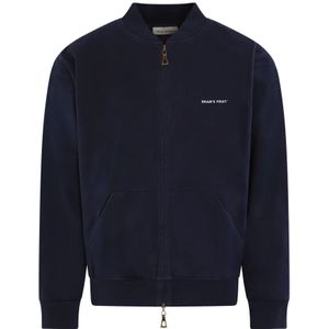 Bram's Fruit - Eyelet Zip Up Hoodie - Unisex - Blauw - Katoen