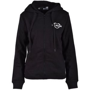 Love Moschino, Dames, Sweatshirts & Hoodies, Zwart, Maat: XS Katoen,