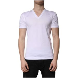 Dolce & Gabbana, Heren, Tops, Wit, Maat: XS Katoen,