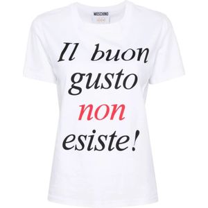 Moschino, Dames, Tops, Wit, Maat: XS Katoen,
