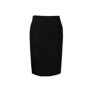 Versace Zwarte Stretch Wol Rok , Black , Dames , Maat: 2XS