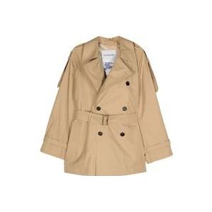 Burberry Trench Coats , Beige , Dames , Maat: 3XS