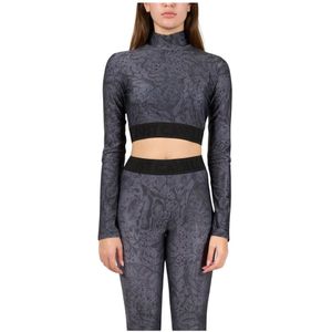 Just Cavalli, Dames, Tops, Grijs, Maat: L Polyamide,