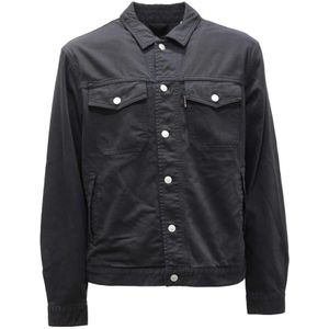 Schott Nyc, Heren, Jassen, Zwart, Maat: S Denim,