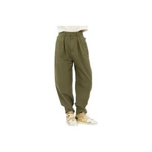 Dsquared2 Oversized Geplooide Broek , Green , Heren , Maat: 2XS