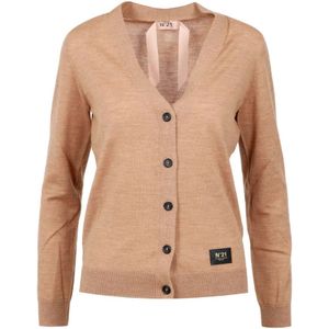 N21, Dames, Truien, Bruin, Maat: L Katoen,