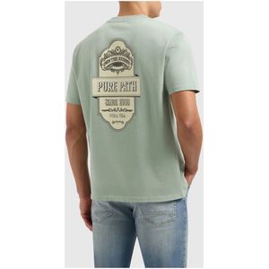 Pure Path, Heren, Tops, Groen, Maat: S Katoen,