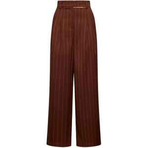 Silvian Heach, Dames, Broeken, Bruin, Maat: XS Viscose,