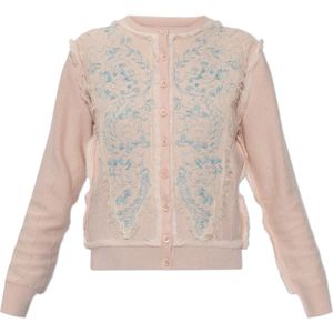 Maison Margiela, Dames, Truien, Roze, Maat: M Katoen,