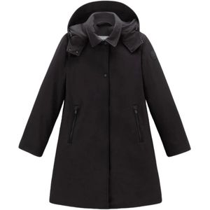 Woolrich Stijlvolle Nylonjassen en Parka's , Black , Dames , Maat: L