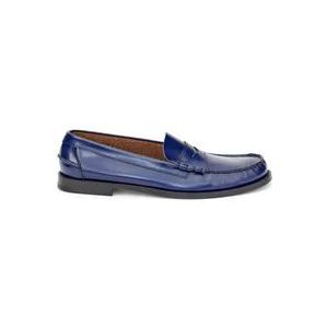 Prada Kobaltblauwe leren loafers , Blue , Heren , Maat: 41 EU
