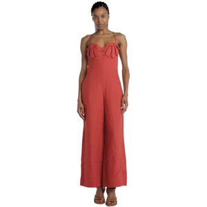 Farm Rio, Dames, Jumpsuits & Playsuits, Rood, Maat: XS Linnen,