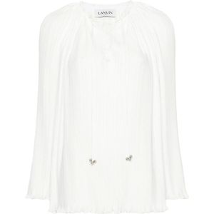 Lanvin, Dames, Blouses & Shirts, Beige, Maat: S