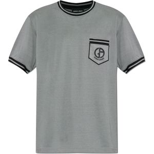 Giorgio Armani, Heren, Tops, Grijs, Maat: 2XL Viscose,