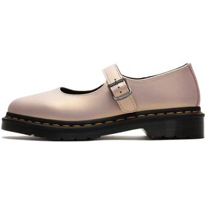 Ballerina - Elphie - Effen - Leer - Riemsluiting - Platte Hak