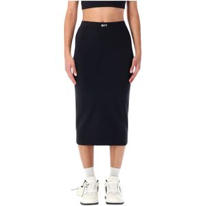 Off White, Dames, Rokken, Zwart, Maat: M