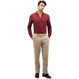 Boglioli, Heren, Broeken, Beige, Maat: XL Linnen,