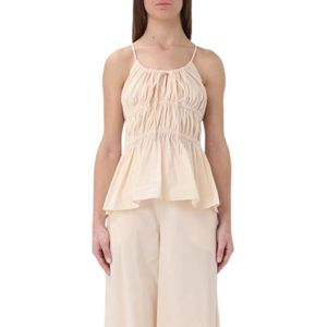 Liviana Conti, Dames, Tops, Beige, Maat: 2XS