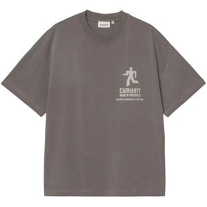 Carhartt Wip, Heren, Tops, Grijs, Maat: M Katoen,