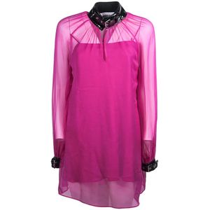 Moschino, Dames, Jurken, Roze, Maat: XS Zijde,