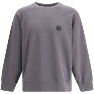 Maison Kitsuné, Heren, Sweatshirts & Hoodies, Grijs, Maat: L Katoen,