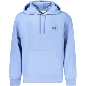 Calvin Klein, Heren, Sweatshirts & Hoodies, Blauw, Maat: M Katoen,