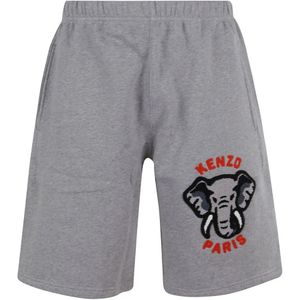 Kenzo, Heren, Korte broeken, Grijs, Maat: M