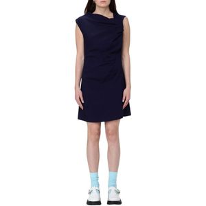Draped Mini Dress - Blauw - Jurk