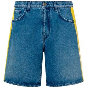 Moschino, Heren, Korte broeken, Blauw, Maat: XS Denim,