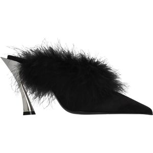 Mugler, Dames, Schoenen, Zwart, Maat: 35 EU Leer,