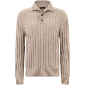 Boggi Milano, Heren, Truien, Beige, Maat: S Nylon,