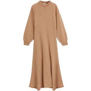 Rodebjer, Dames, Jurken, Bruin, Maat: S Wol,