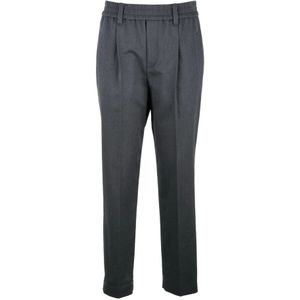 Brunello Cucinelli, Dames, Broeken, Grijs, Maat: S Katoen,