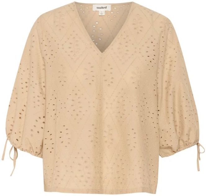 SOAKED IN LUXURY - Blouse 'Joella' - Beige - Blouseshirt