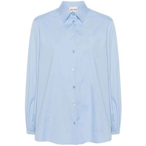 Semicouture, Dames, Blouses & Shirts, Blauw, Maat: S