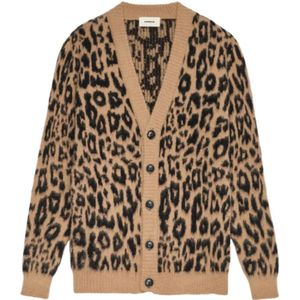 A Paper Kid, Heren, Truien, Bruin, Maat: XS Nylon,