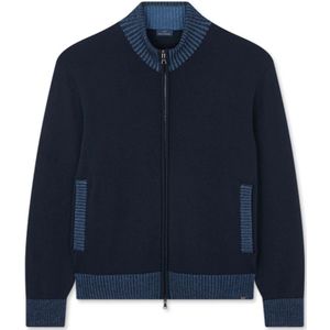 Paul & Shark - Cardigan - Blauw - 100% Zuivere Wol