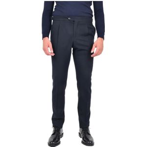Franzese Collection, Heren, Broeken, Blauw, Maat: M Leer,