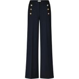 Stoffen broek met bandplooien, model 'BRIDGET'